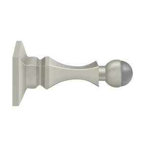 Deltana Baseboard Door Bumper Solid Brass, Satin Nickel, 3-1/2″