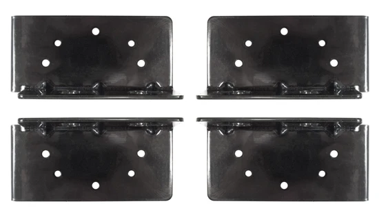 Bed Bracket Set For Standard Beds, Black, Set Of 4 Brackets