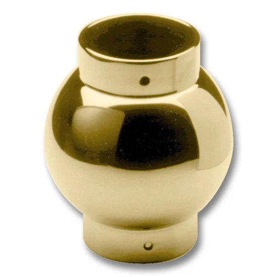 Ball Parallel Outlet Polished Brass for 2″ Tubing
