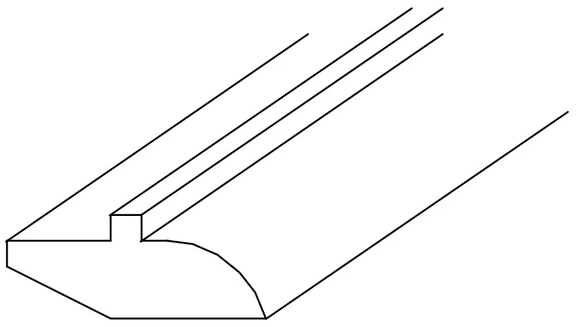 Light Rail Moulding 2 H X 84 L X 13/16 Th – Newport White by Horning