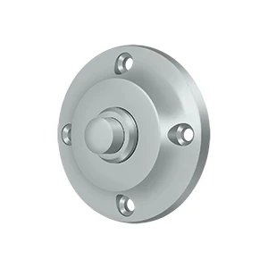 Deltana Bell Button Round 2-1/3″ Diameter Brushed Chrome Contemporary Style