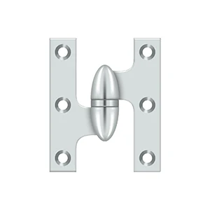 Deltana 2″ Length, 2-1/2″ Height Olive Knuckle Hinge, Chrome, Left