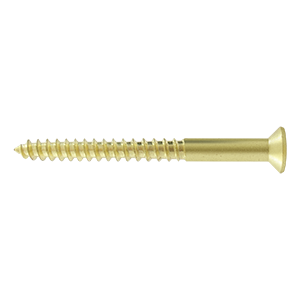 Deltana #12 Solid Brass Wood Screw 2-1/2″ Length Polished Brass
