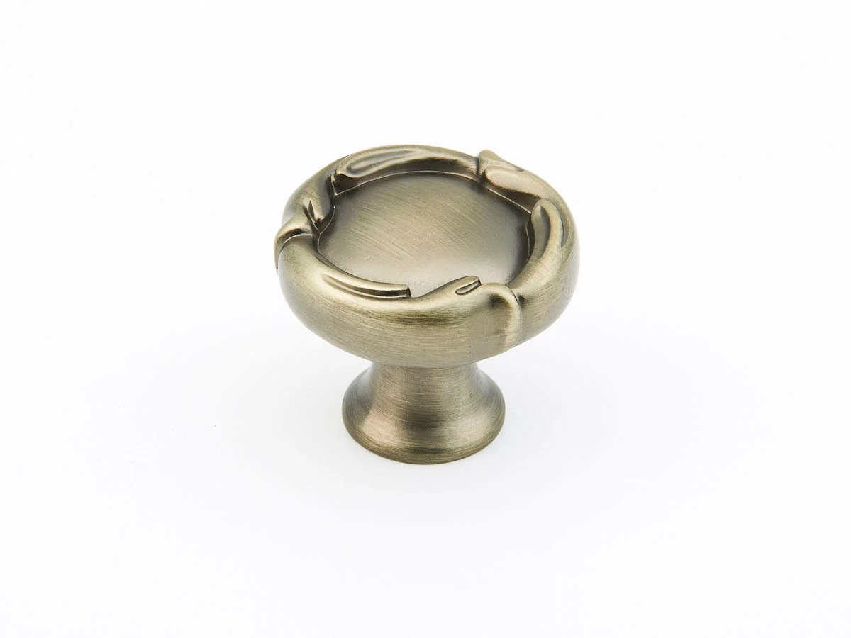 Schaub French Farm Knob Antique Nickel 1-5/8" Diameter