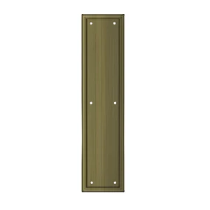 Deltana Framed Push Plate Heavy Duty, Antique Brass, 3-1/2” x 15″