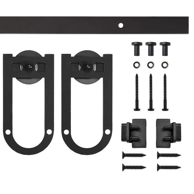 Quiet Glide Black Long Horseshoe Rolling Single Door Kit
