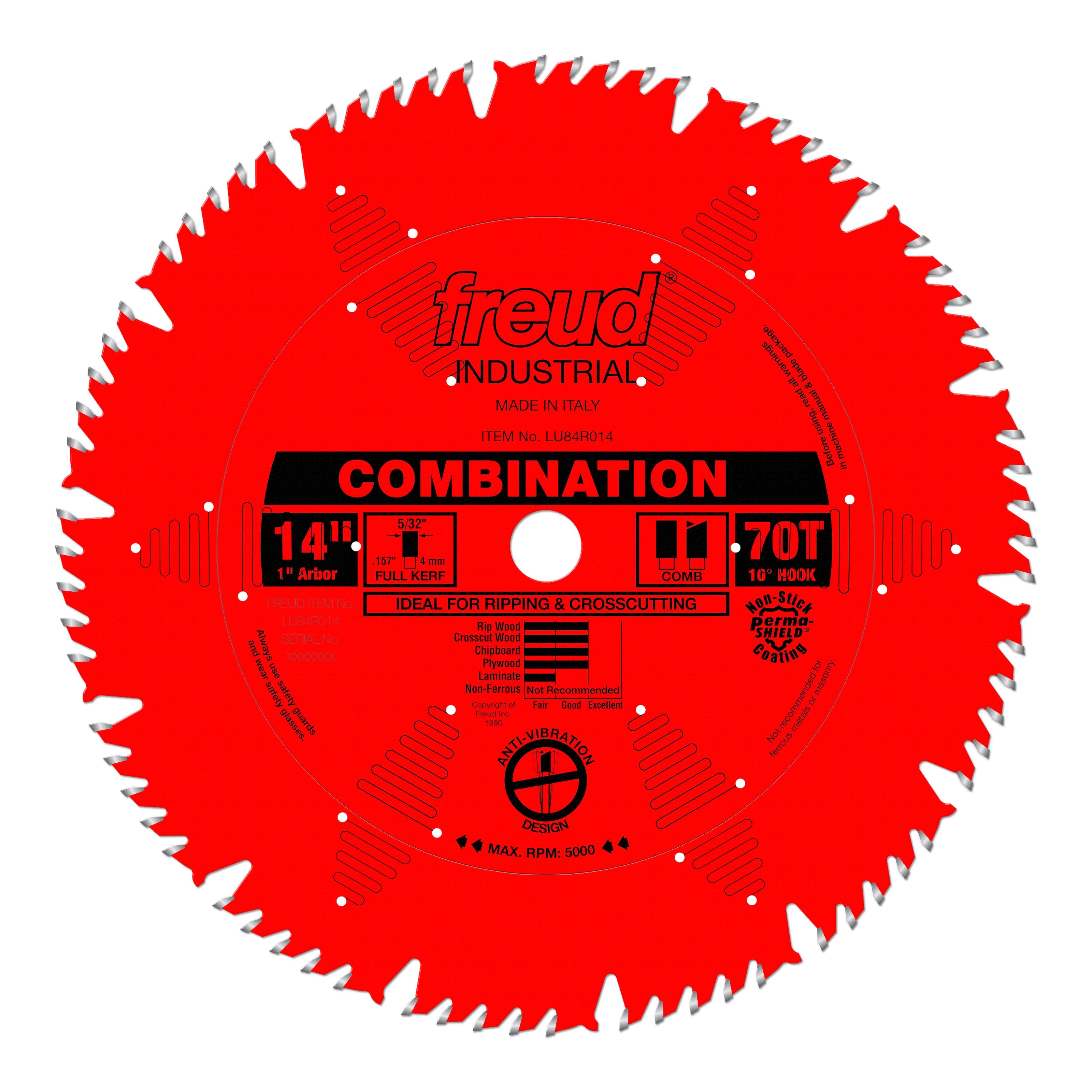 Freud Combination Blade 14″ Diameter Red