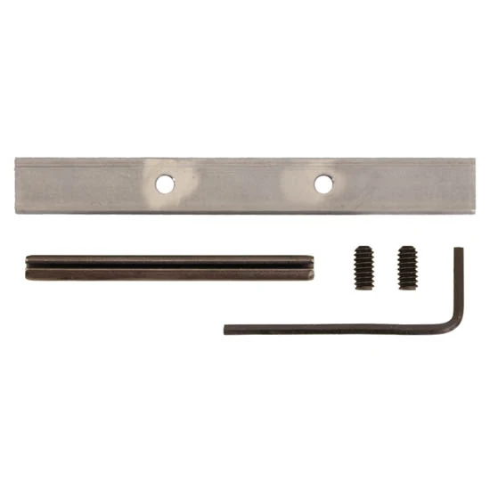Quiet Glide, Splice Kit: steel flat bar + roll pin- for joining track lengths
