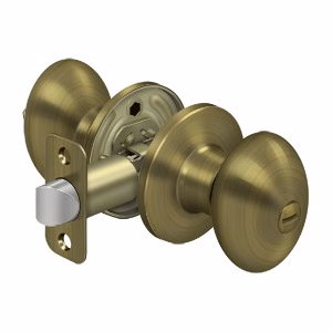 Deltana Egg Knob, Backset 2-3/8″ 2-3/4″ Non-Handed, Oil Rubbed Bronze, Privacy
