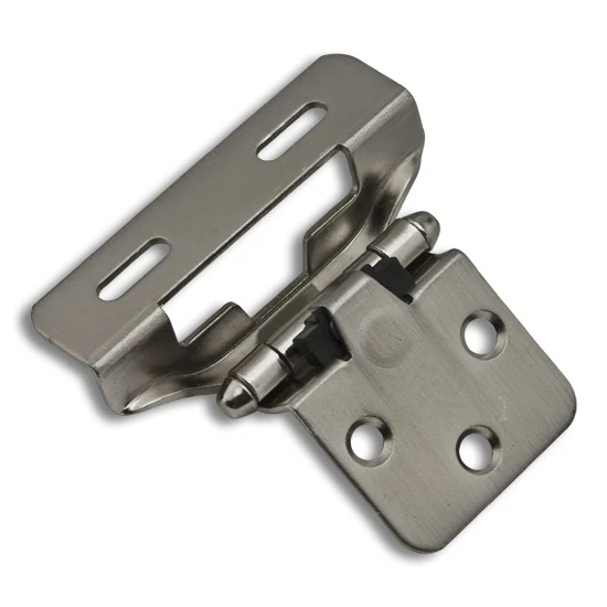 Cabinet Hinge Partial Wrap 1/4″ Overlay, Brushed Nickel