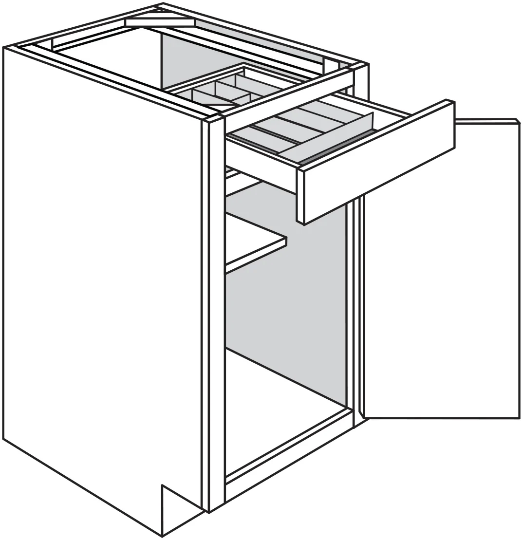 Base w/ Utility Tray 12 W X 34-1/2 H X 24 D – Upton Slab by JSI
