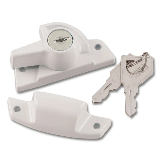 Keyed Alike Sash Lock – White, Keyed Alike #601