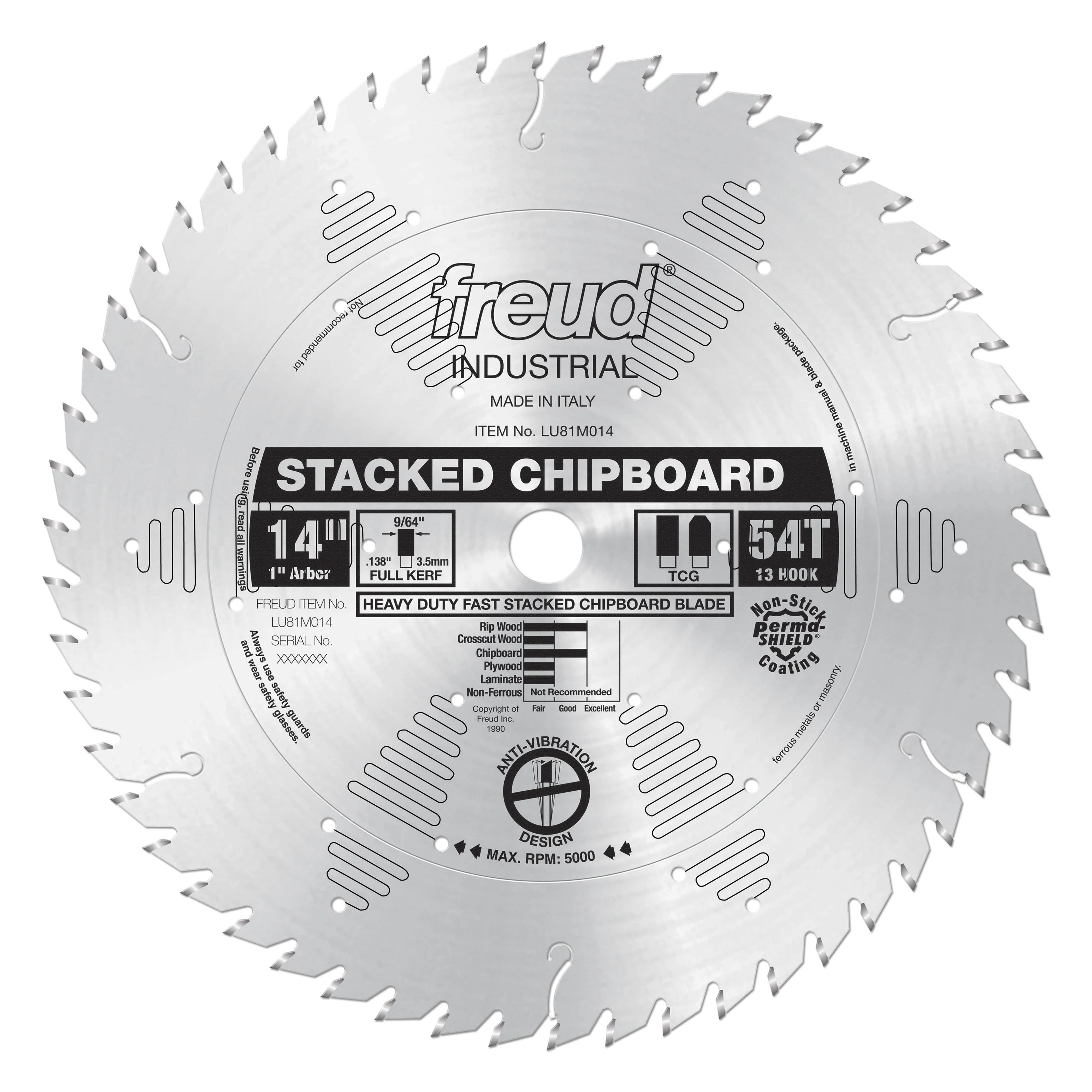Freud Heavy Duty Stacked Chipboard Blade 14″ Diameter