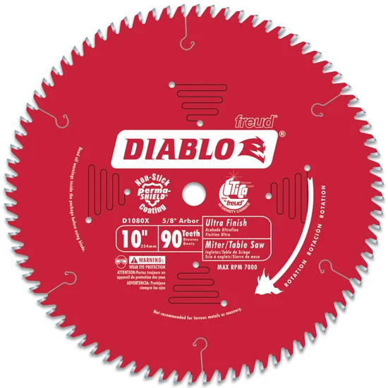 Diablo Wood Demonâ„¢ Ultimate Polished Finish Saw Blade for Wood