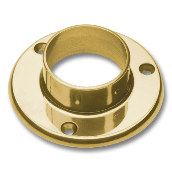 Wall Flange for 2″ Tubing Polished Brass