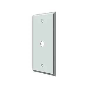 Deltana Switch Plate Cable Cover Plate, Chrome