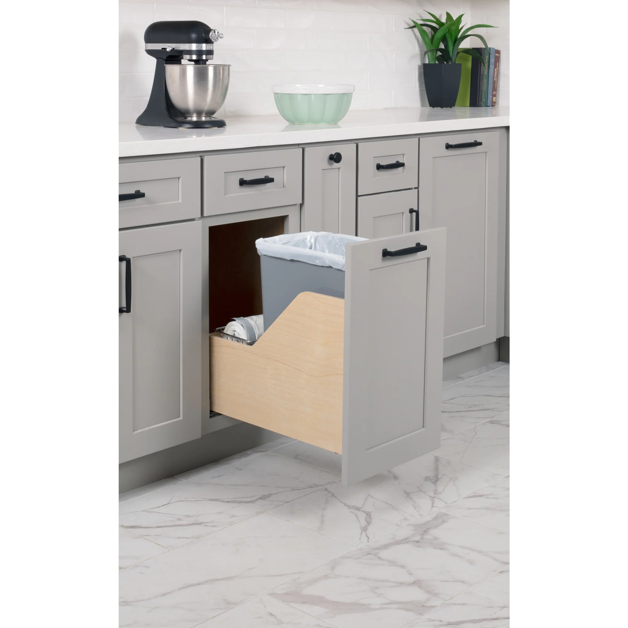 Hardware Resources Door Mount Pullout Waste Container System