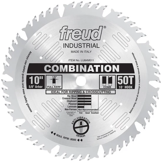 Freud Combination Blade 10″ Diameter Silver