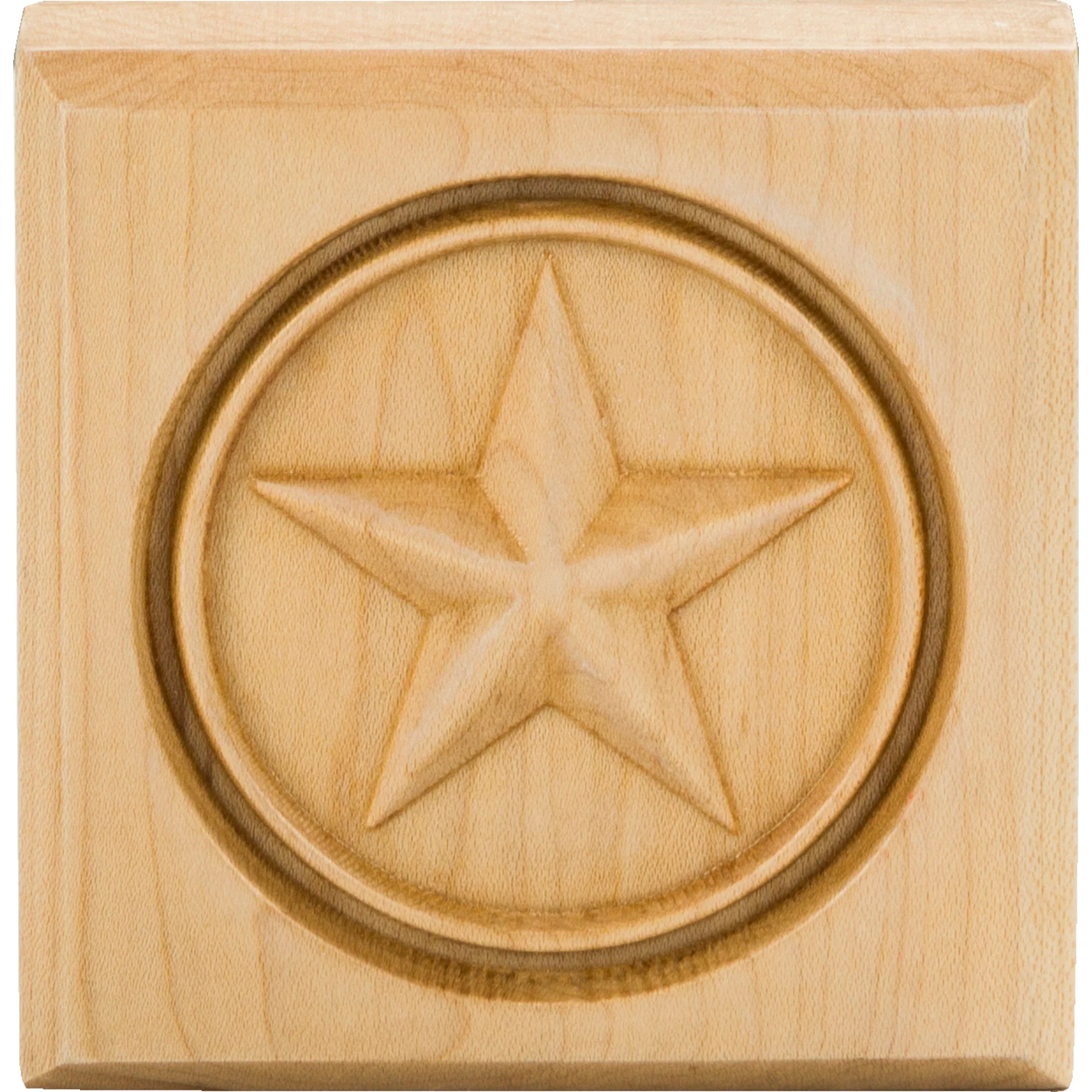 Hardware Resources Star Rosette Rubberwood 3-1/2″ Length