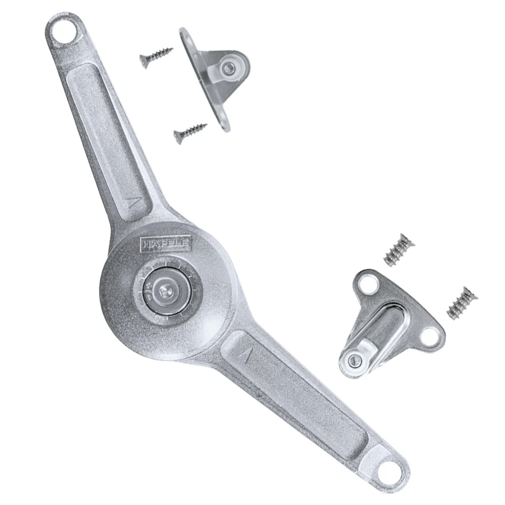 Hafele Lid Stay/Flap Stay, Duo Standard Set, Nickel