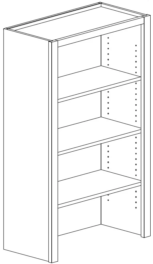 Desktop Bookcase 27 W X 48 H X 12 D – Teton Paint by Legend