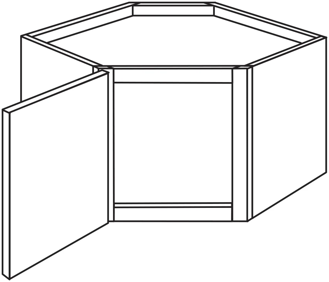 Wall Diagonal Corner 24 W X 12 H X 12 D (Assembled only) – Yarmouth Slab by JSI