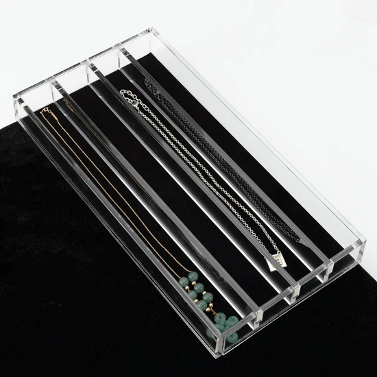 Clear Acrylic Necklace Organizer Drawer Insert