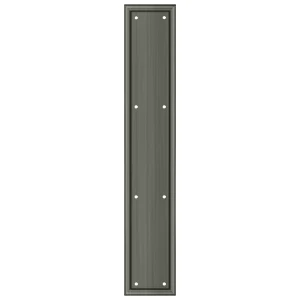 Deltana Framed Push Plate Heavy Duty, Antique Nickel, 3-1/2” x 20”