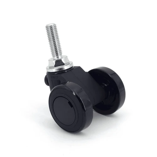 Sugatsune Parts Separable Steel Threaded Stem Caster With Glide Black 12 mm