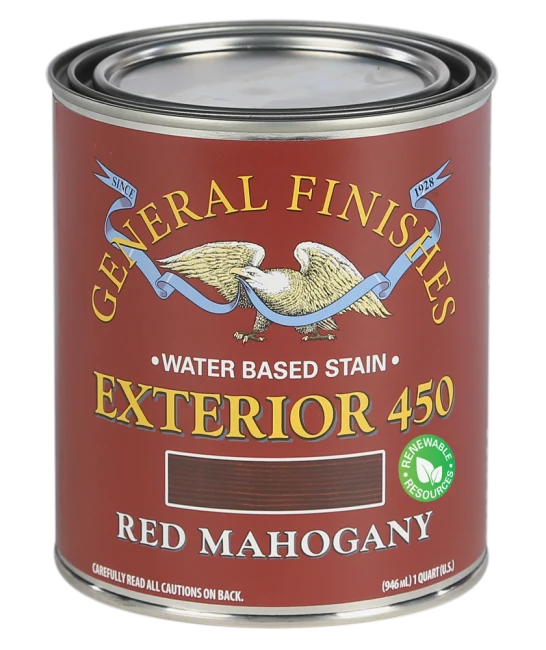 General Finishes Exterior 450 Stains, Red Mahogany, Quart