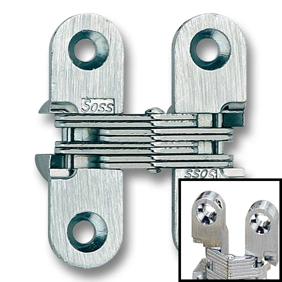 SOSS Hinge 203, 3/4″ Minimum Thickness, Satin Nickel