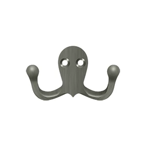 Deltana Double Hook, Antique Nickel