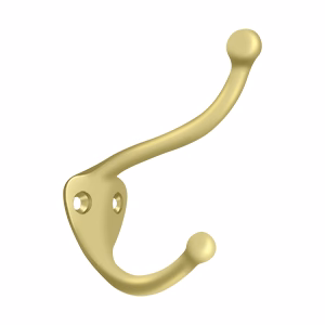 Deltana Coat Hat Hook, Polished Brass