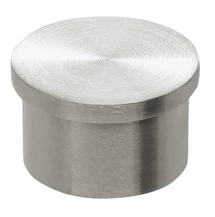 Flush End Cap for 1" Tubing Satin Stainless Steel