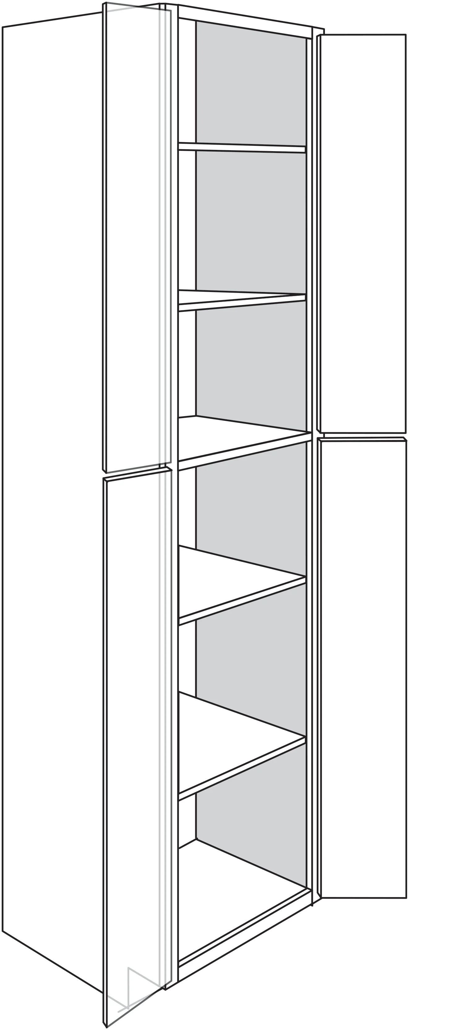 Wall Pantry 18 W X 96 H X 24 D – Nostalgic by TA Cabinetry