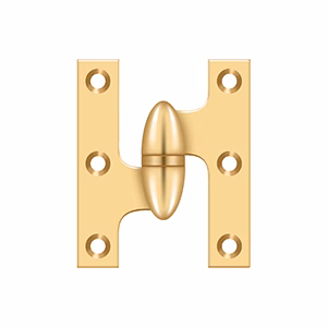 Deltana 2″ Length, 2-1/2″ Height Olive Knuckle Hinge, PVD, Left