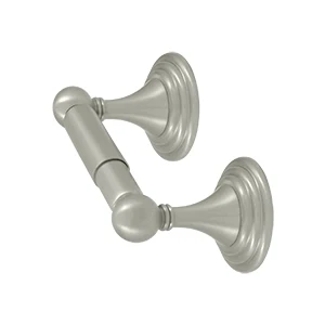 Deltana Toilet Paper Holder Post Classic 98C, Satin Nickel, Double