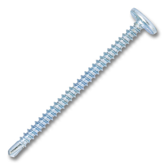 #10 Power Head Sheet Metal Screws Square Drive With Nibs Zinc Finish 3″ Length