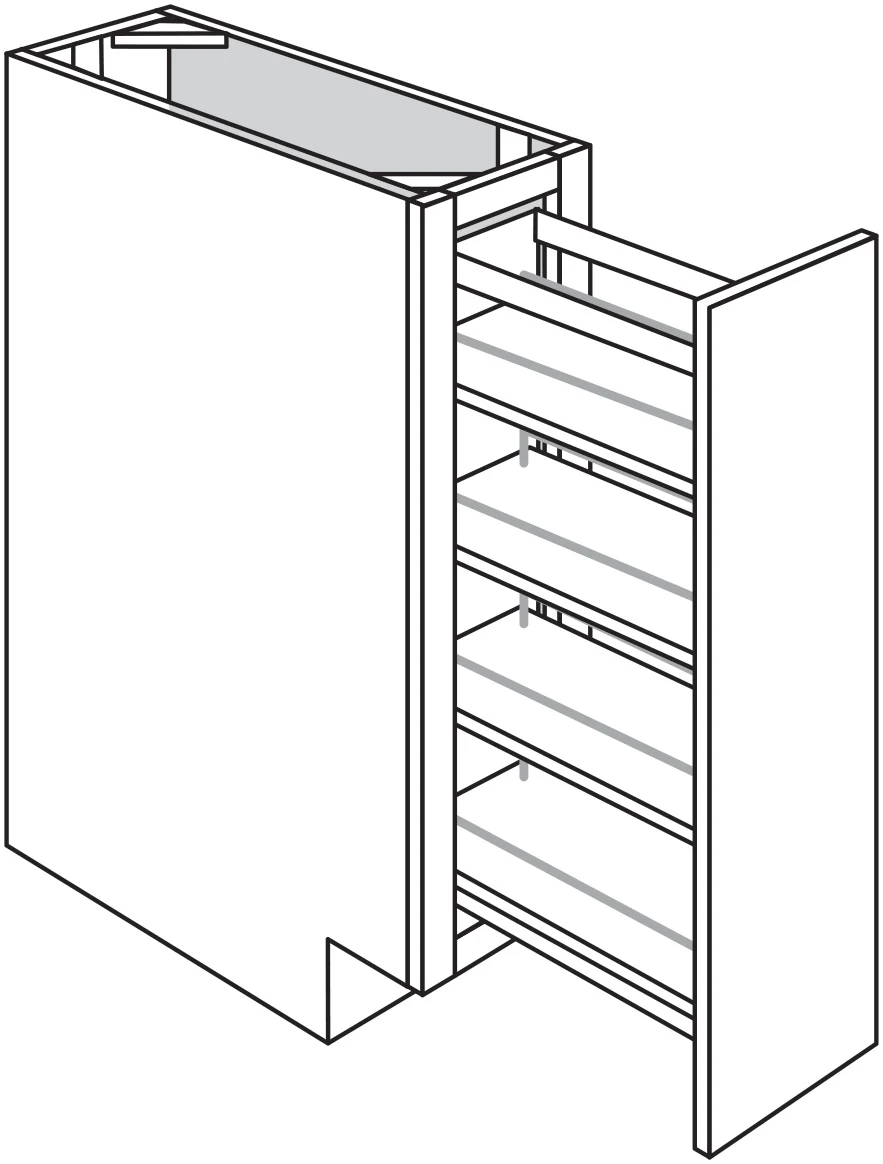Base w/ Organizer Pullout 9 W X 34-1/2 H X 24 D – Upton Slab by JSI