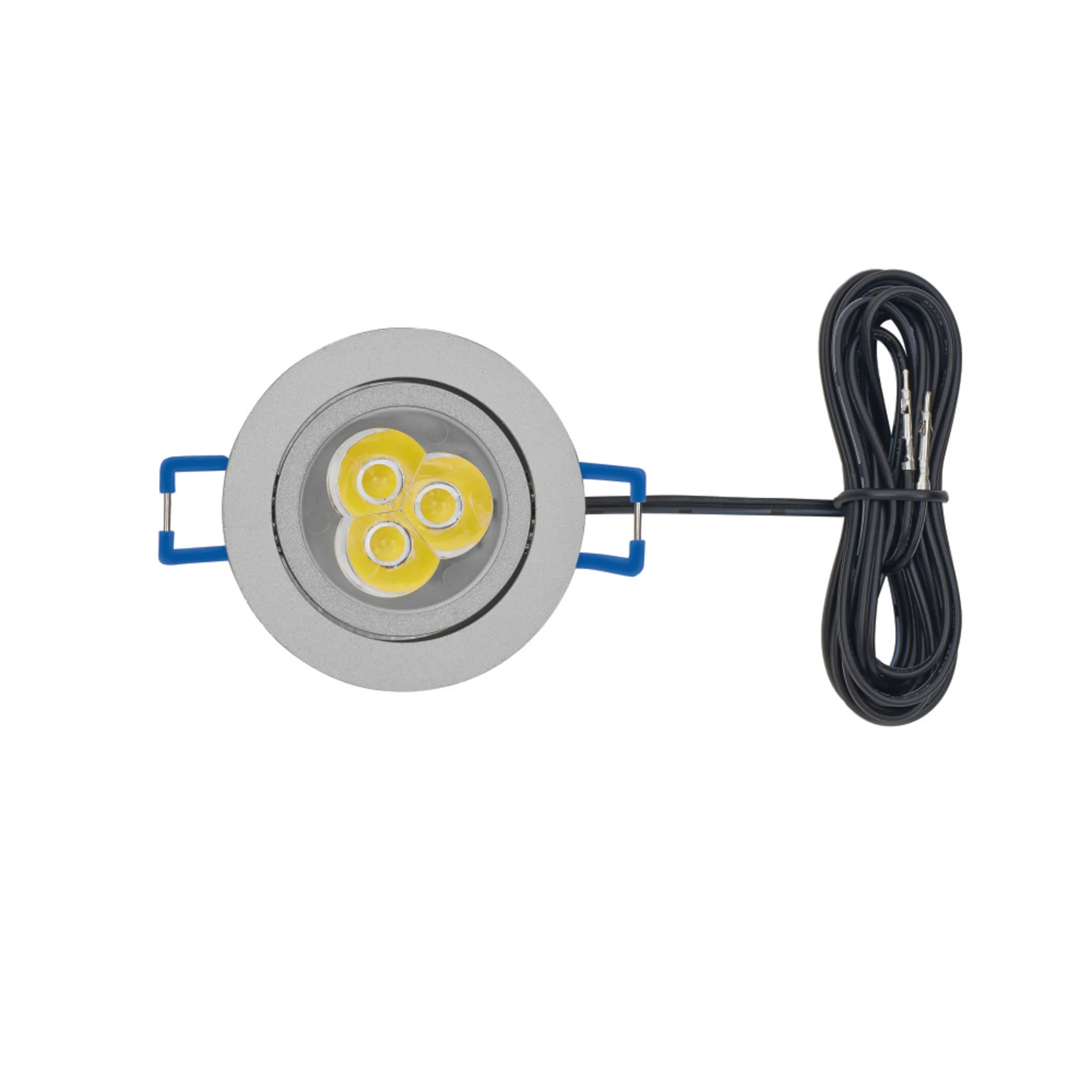 Tesco 3W Satin Nickel Recess Pockit Swivel Spot 3000K Color Temp