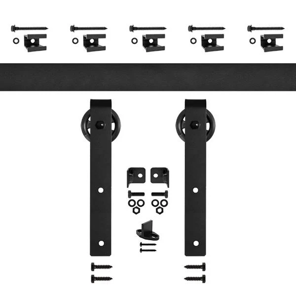 Quiet Glide Flat Rail Strap Kit With Track Black