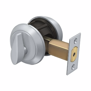 Deltana Deadbolt Gr1 W/ 2-3/4″ Backset, Brushed Chrome, Single