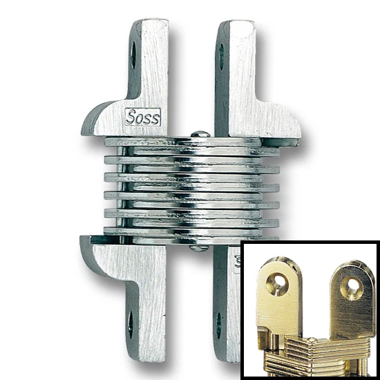 SOSS Hinge 106 2-3/8″ Over All Height, Satin Brass