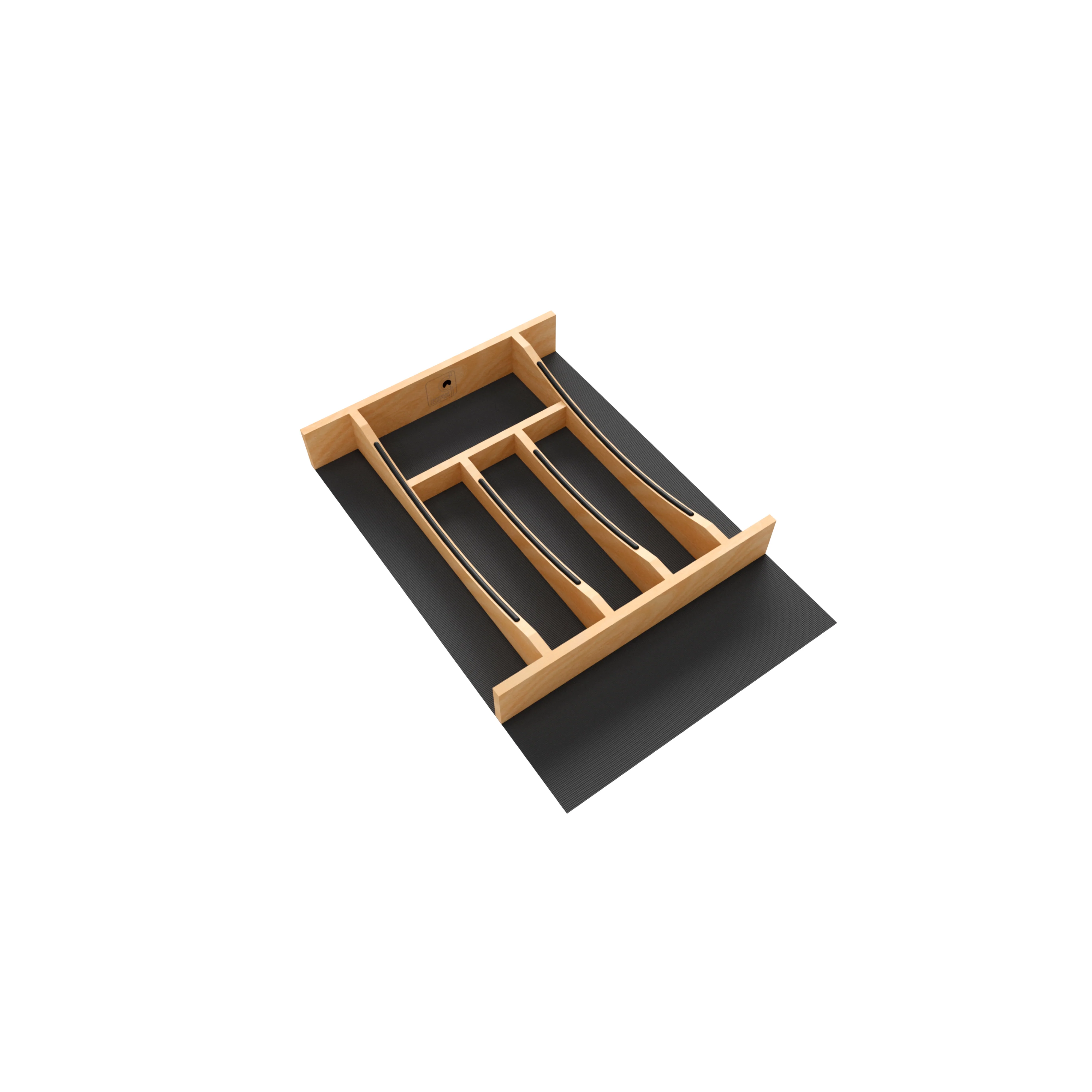 Craftsman Collection Solid Maple Cutlery Drawer Insert w/ Black Accents, 18″ Maple