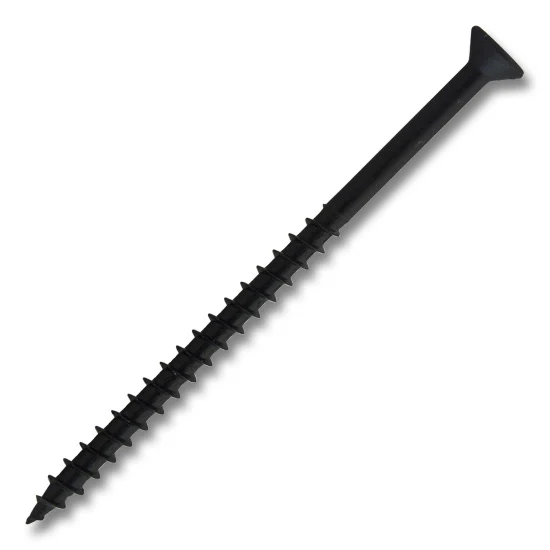 #8 Screw Square Flat Head Coarse Thread 3" Length Black, Multiples of 100
