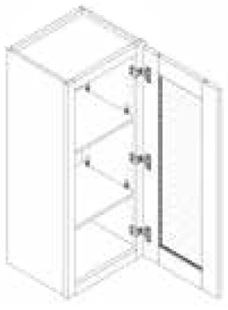 Wall Cabinet w/ Glass Door 18 W X 30 H X 12 D – Contemporary Oak by TA Cabinetry