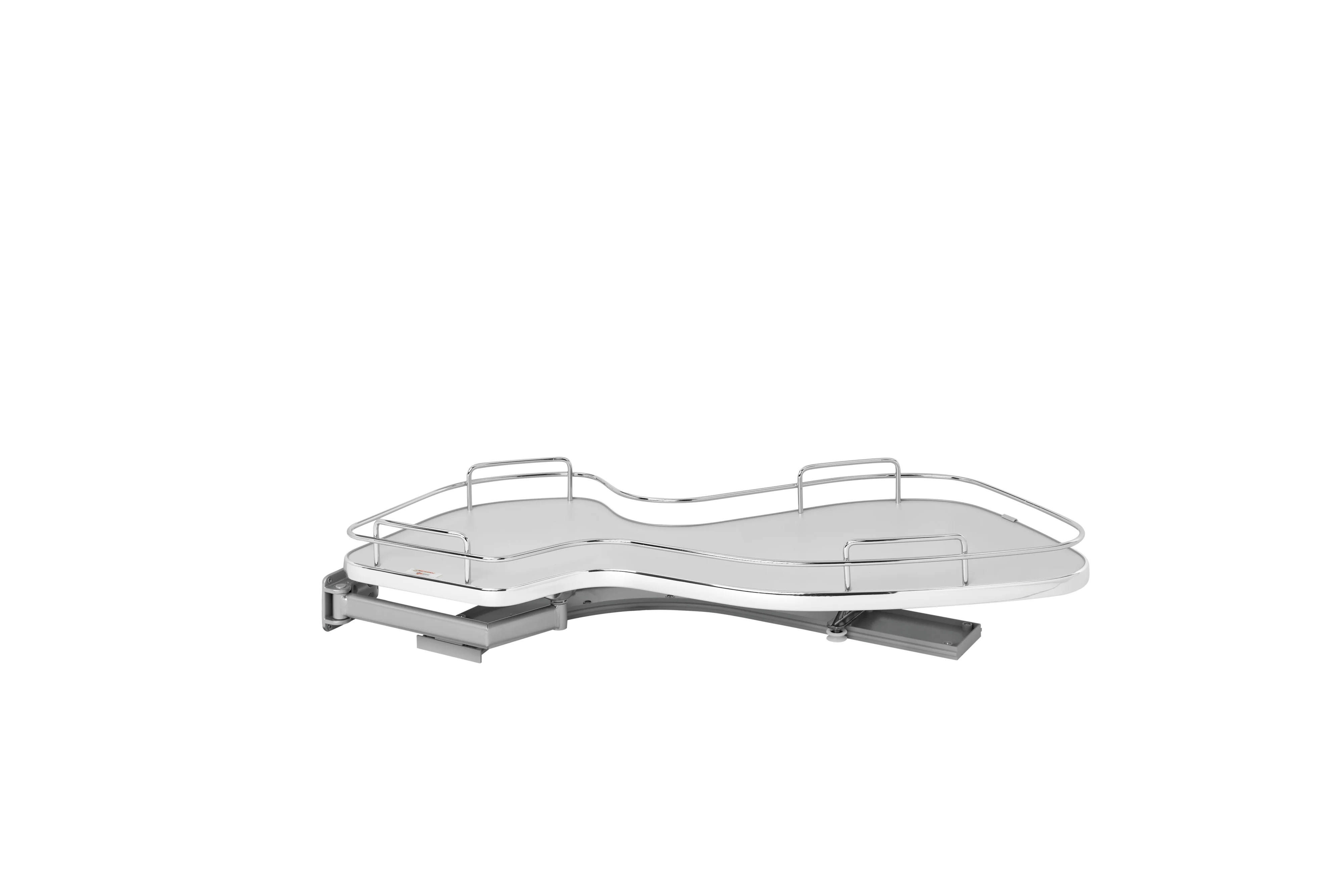 Rev-a-shelf Single-Tier Organizer For Blind Corner Cabinet 15″ Wide Opening Left Opening Grey