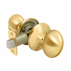 Deltana Egg Knob, Backset 2-3/8″ 2-3/4″ Non-Handed, PVD, Passage