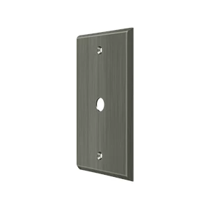 Deltana Switch Plate Cable Cover Plate, Antique Nickel