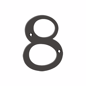 Deltana 4″ Numbers Solid Brass Oil Rubbed Bronze Number 8